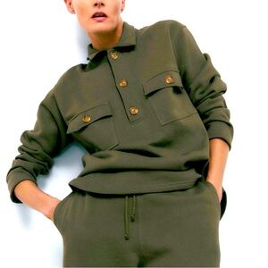 Zara Overshirt with lapel collar and long sleeves. In excellent condition